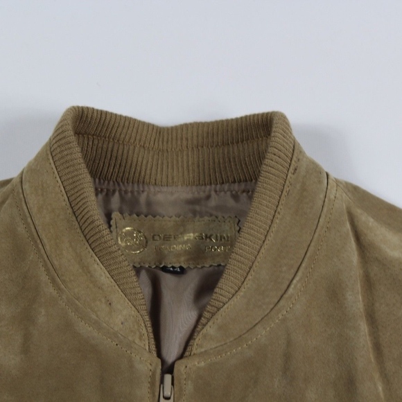 Vtg Deerskin Trading Post Leather Bomber Jacket - Picture 5 of 8